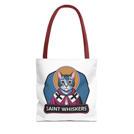 Saint Whiskers Cat Tote Bag - Cute & Quirky Cat Lover Bag