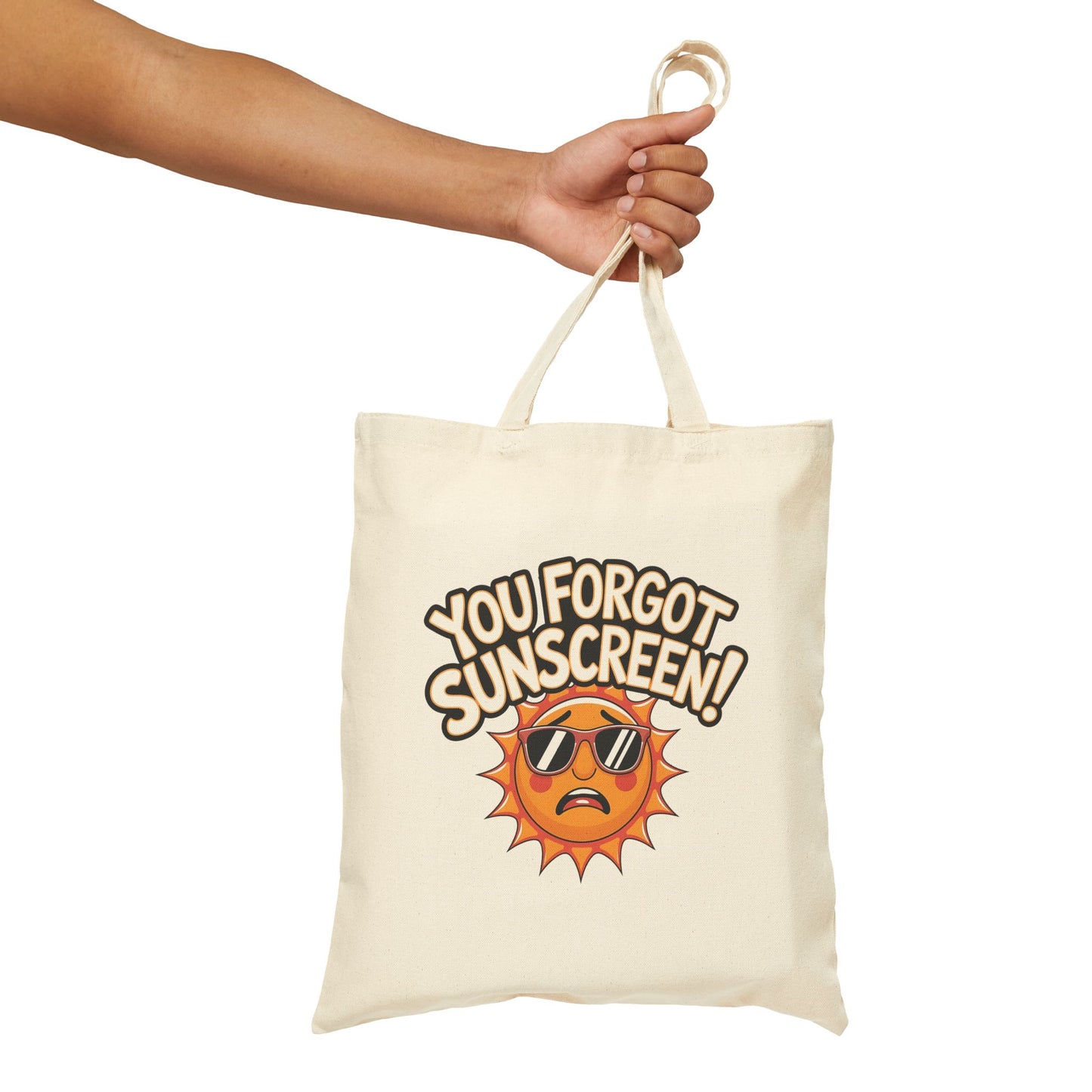 Funny Sunscreen Reminder Tote Bag, Eco-Friendly Shopping Bag, Summer Essential, Beach Bag, Gift for Sun Lovers