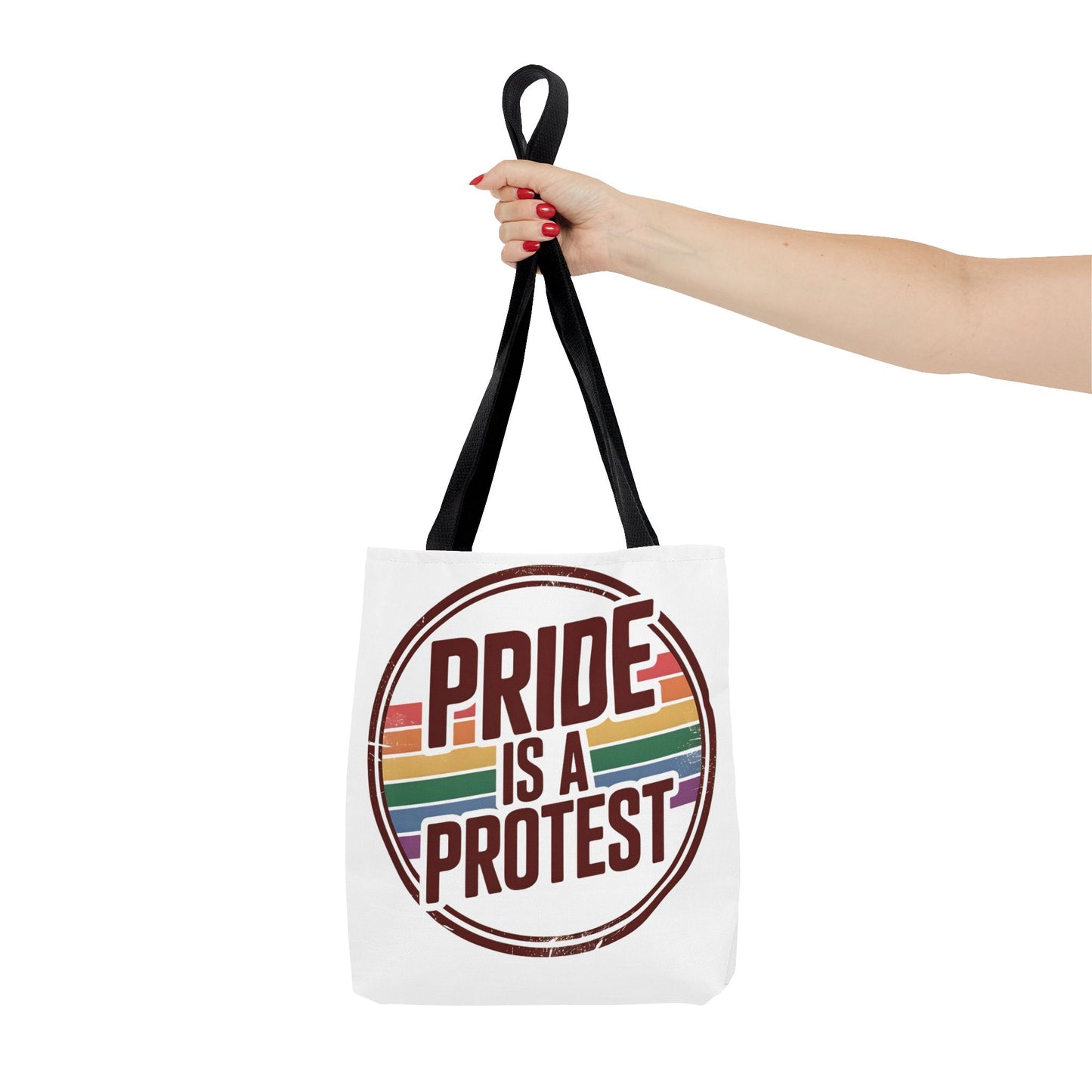 Pride Is A Protest Tote Bag - Eco-Friendly Carryall for LGBTQ+ Activism
