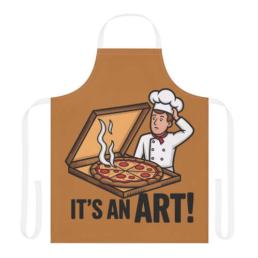 Funny Culinary Apron with 'It's an Art!' Design - Perfect for Chefs and Pizza Lovers