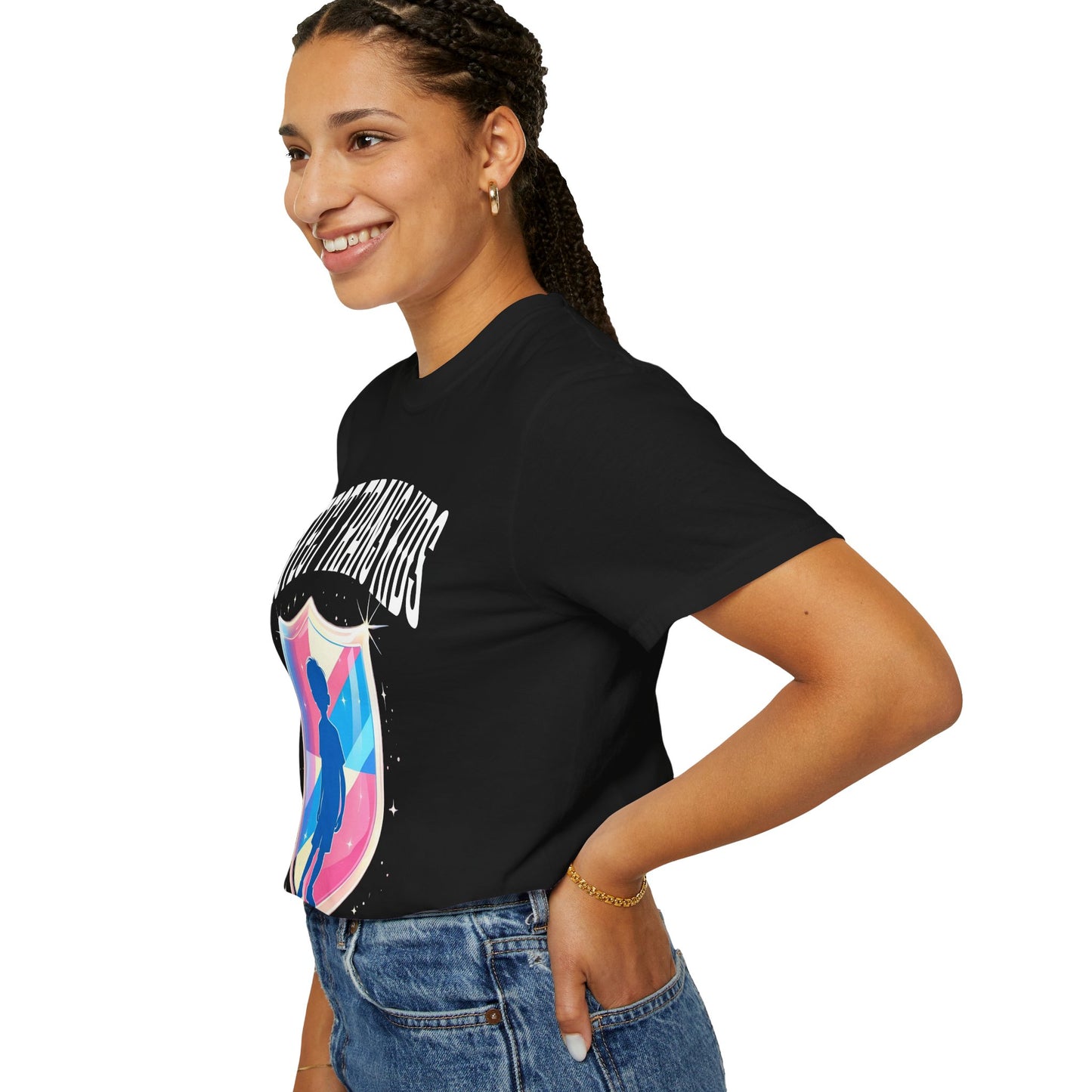 Protect Trans Kids Garment-Dyed T-shirt, Unisex Graphic Tee for Pride, Equality Advocacy Shirt, LGBTQ+ Support, Gift for Allies