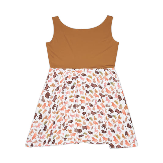 Floral Print Women's Skater Dress - Perfect for Spring Events