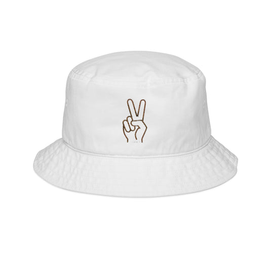 Peace Sign Bucket Hat - Trendy Embroidered Sunscreen Hat, Festival Accessory, Summer Essential, Unisex Headwear, Beach Hat