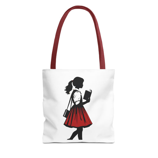 Chic Literary Tote Bag, Stylish Book Tote, Girly Eco-Friendly Bag, Feminine Reusable Shopper, Perfect Gift for Book Lovers
