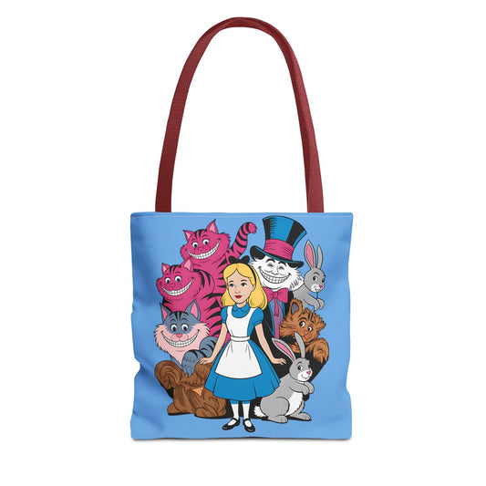Charming Wonderland Tote Bag | Alice in Wonderland AOP | Fun Gift, Eco-Friendly, Movie Lover, Unique Accessory, Quirky Shopping Bag