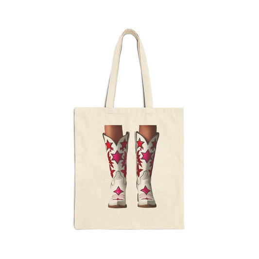 Stylish Cowboy Boots Tote Bag | Eco-Friendly, Reusable Shopping Bag, Trendy, Gift for Her, Summer Outings