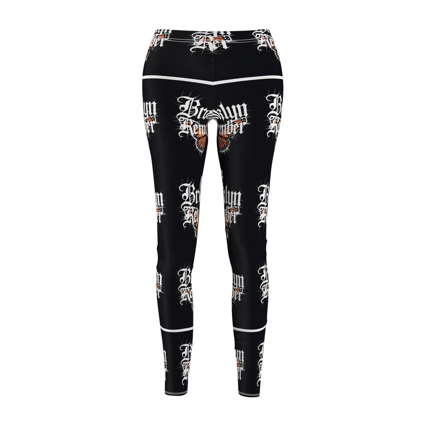 Brooklyn Remember Women's Casual Leggings, Trendy Black Leggings for Fashion Lovers, Workout & Chill Leggings, Gifts for Her, AOP Leggings