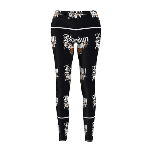 Brooklyn Remember Women's Casual Leggings, Trendy Black Leggings for Fashion Lovers, Workout & Chill Leggings, Gifts for Her, AOP Leggings
