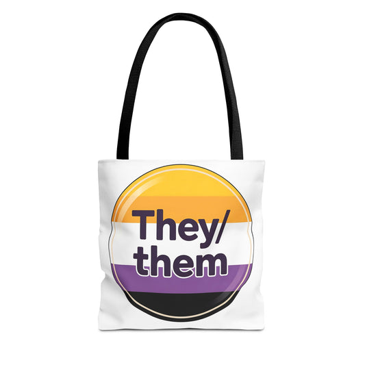 They/Them Pride Tote Bag - Inclusive Statement Accessory