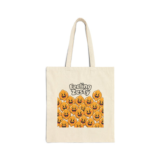 Zesty Halloween Tote Bag | Eco-Friendly Cotton Carryall for Trick or Treating, Grocery Shopping, or Everyday Use