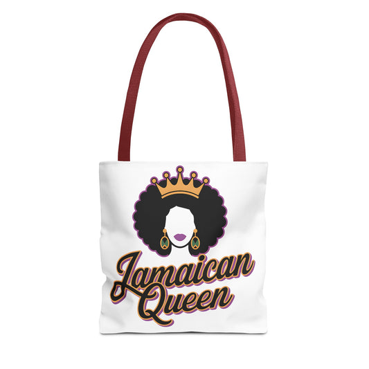 Jamaican Queen Tote Bag - Stylish Canvas Bag for Proud Heritage
