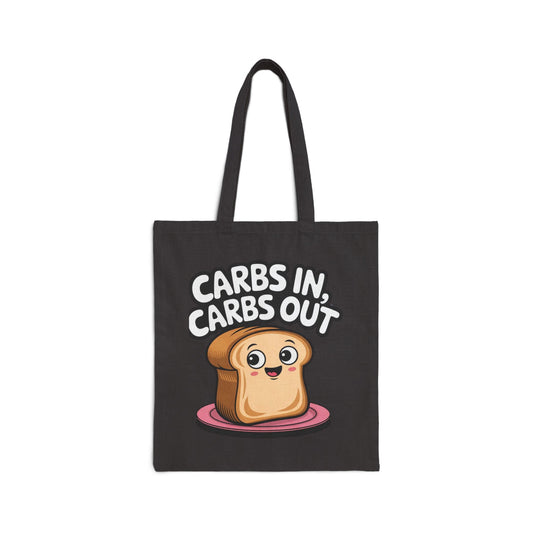 Fun Bread Humor Cotton Tote Bag, Quirky Grocery Tote, Eco-Friendly Shopping Bag, Perfect Gift for Foodies, Funny Bag for Everyday Use