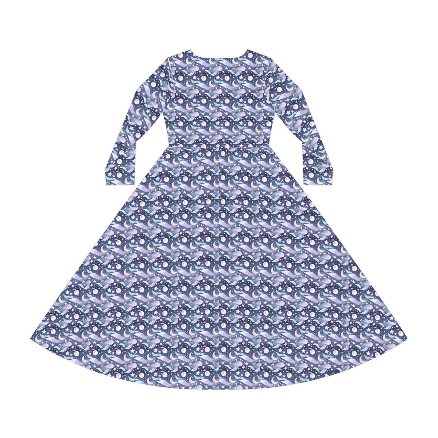 Whimsical Women's Long Sleeve Dance Dress - Perfect for Celebrations & Dance Events