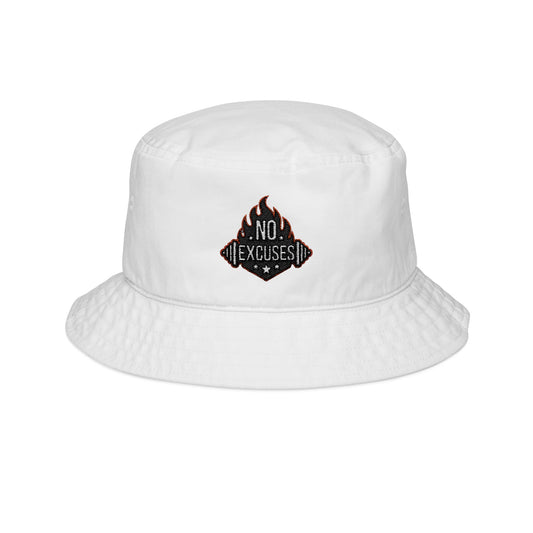 Embroidered Bucket Hat with Fire Design | Stylish Sun Protection, Outdoor Wear, Summer Accessory, Gift for Him/Her