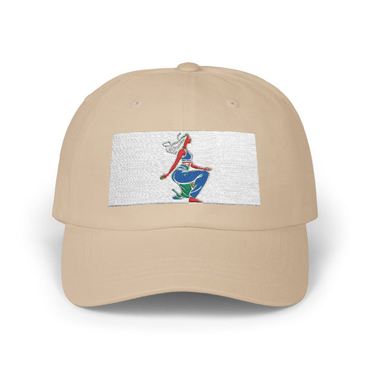 Retro Style Classic Dad Cap with Colorful Graphic Design