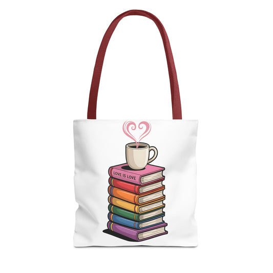 Love is Love Book Tote Bag - Cute Literary Design for Book Lovers