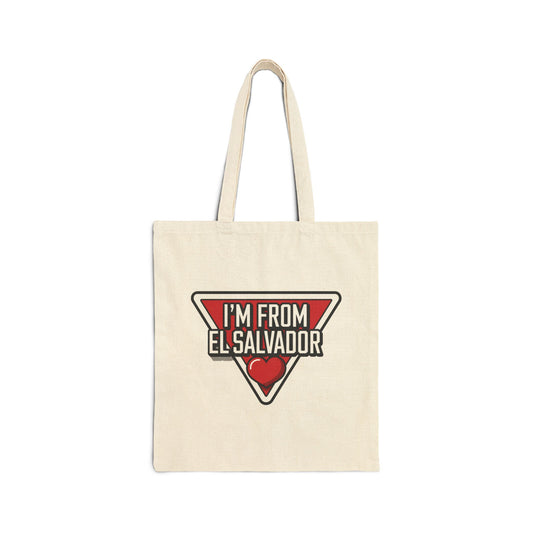 El Salvador Pride Cotton Canvas Tote Bag, Eco-Friendly Shopper, Great for Travel, Culture Events, Gifts for Friends, Beach Bag