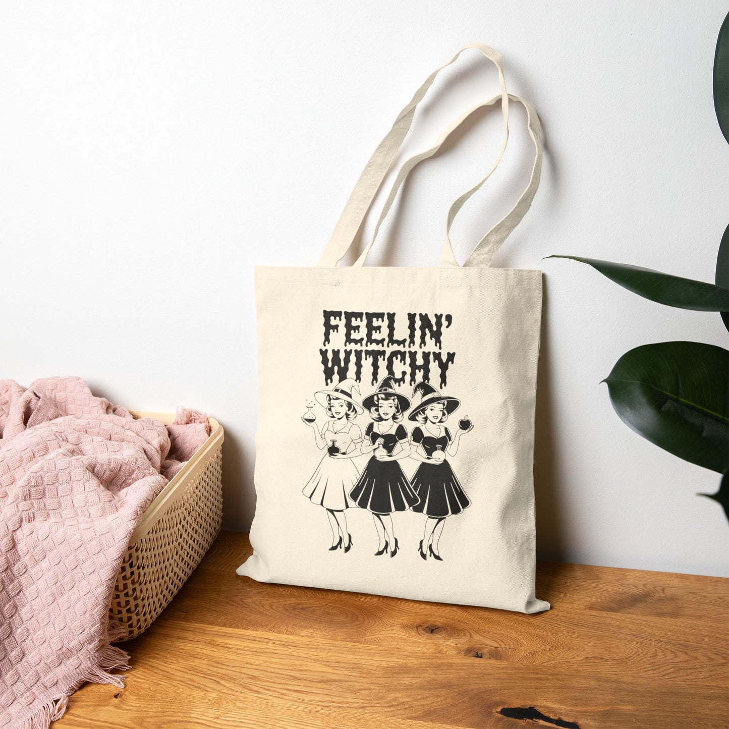 Feelin' Witchy Tote Bag - Cute Canvas Bag for Halloween, Practical Shopping Tote, Witchy Vibes, Perfect Gift for Wiccans, Eco-Friendly [...]