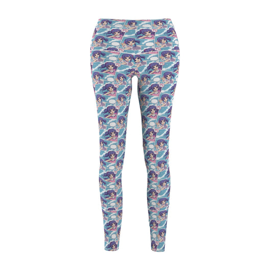 Vibrant Women's Casual Leggings with Whimsical Design