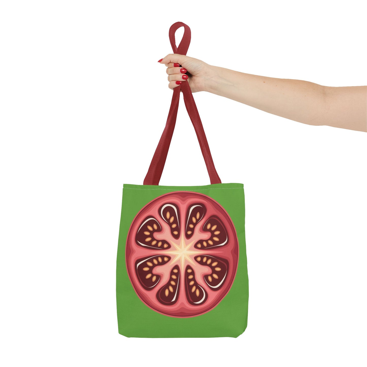 Vibrant Tomato Pattern Tote Bag - Grocery Bag, Reusable Shopping Bag, Eco-Friendly Tote, Farmhouse Decor, Gift for Gardeners