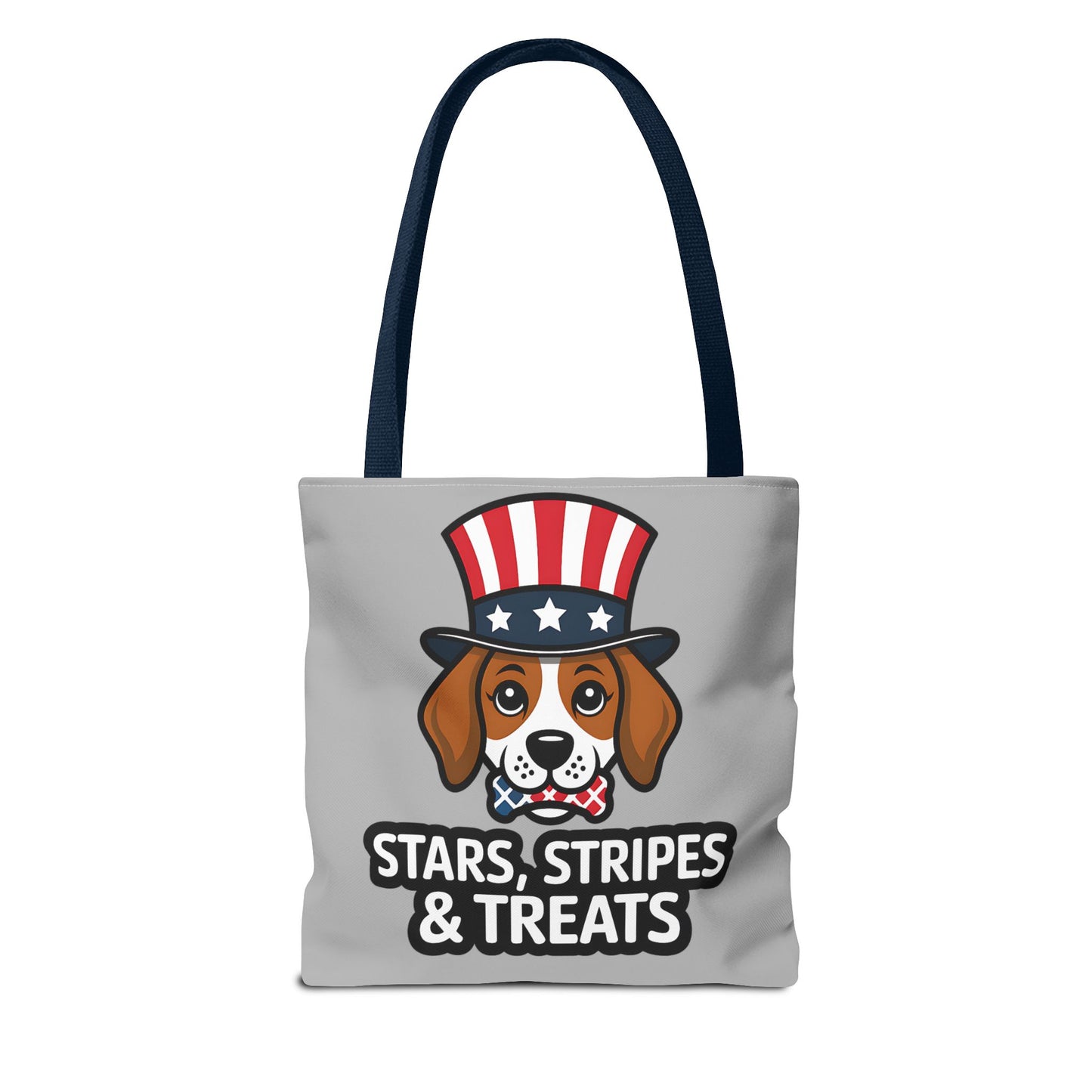 Patriotic Dog Tote Bag - Stars, Stripes & Treats - Cute Pet Lover Gift, Summer Fair, Dog Lovers, July 4th, Everyday Use