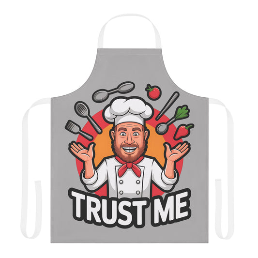 Chef Apron with Colorful Straps - 'Trust Me' Design