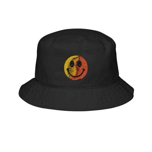 Smiley Face Bucket Hat, Embroidered Summer Hat, Beachwear Accessory, Festival Hat, Trendy Headwear
