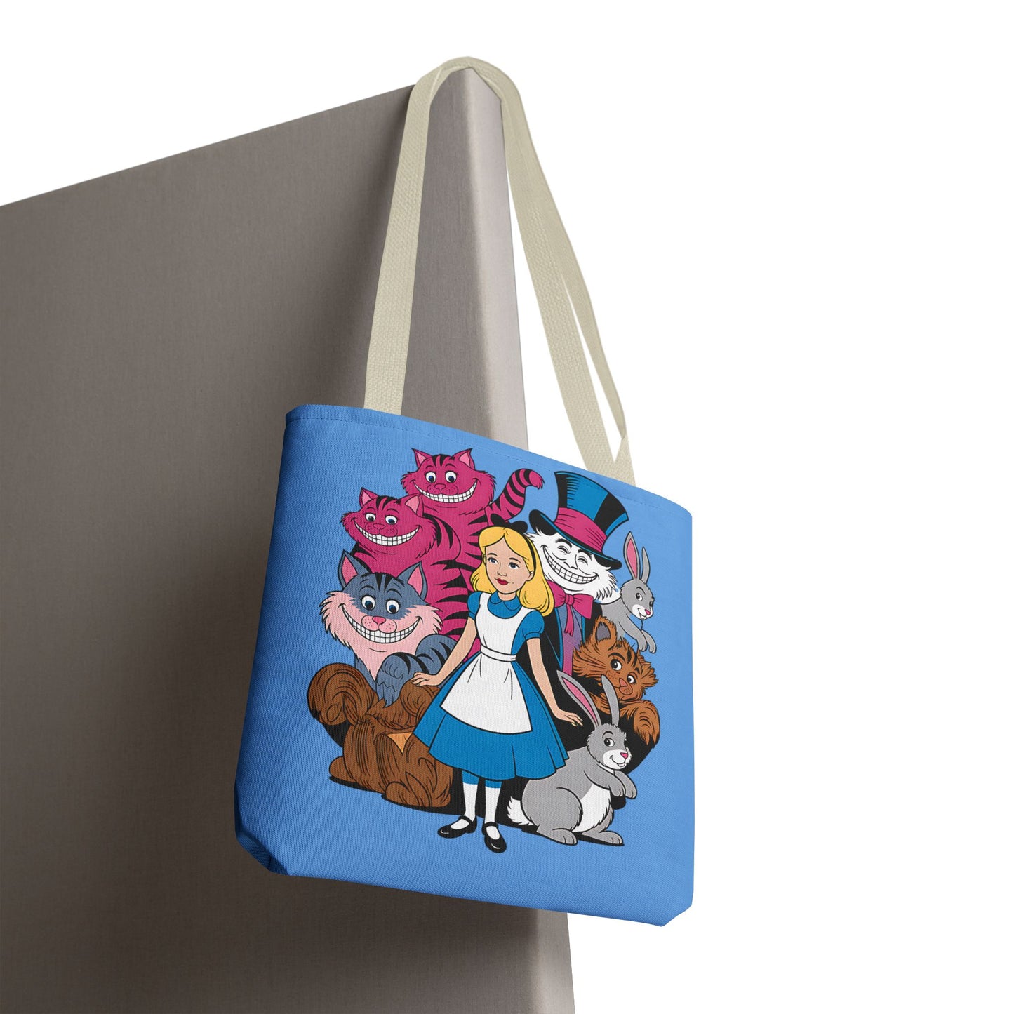 Charming Wonderland Tote Bag | Alice in Wonderland AOP | Fun Gift, Eco-Friendly, Movie Lover, Unique Accessory, Quirky Shopping Bag