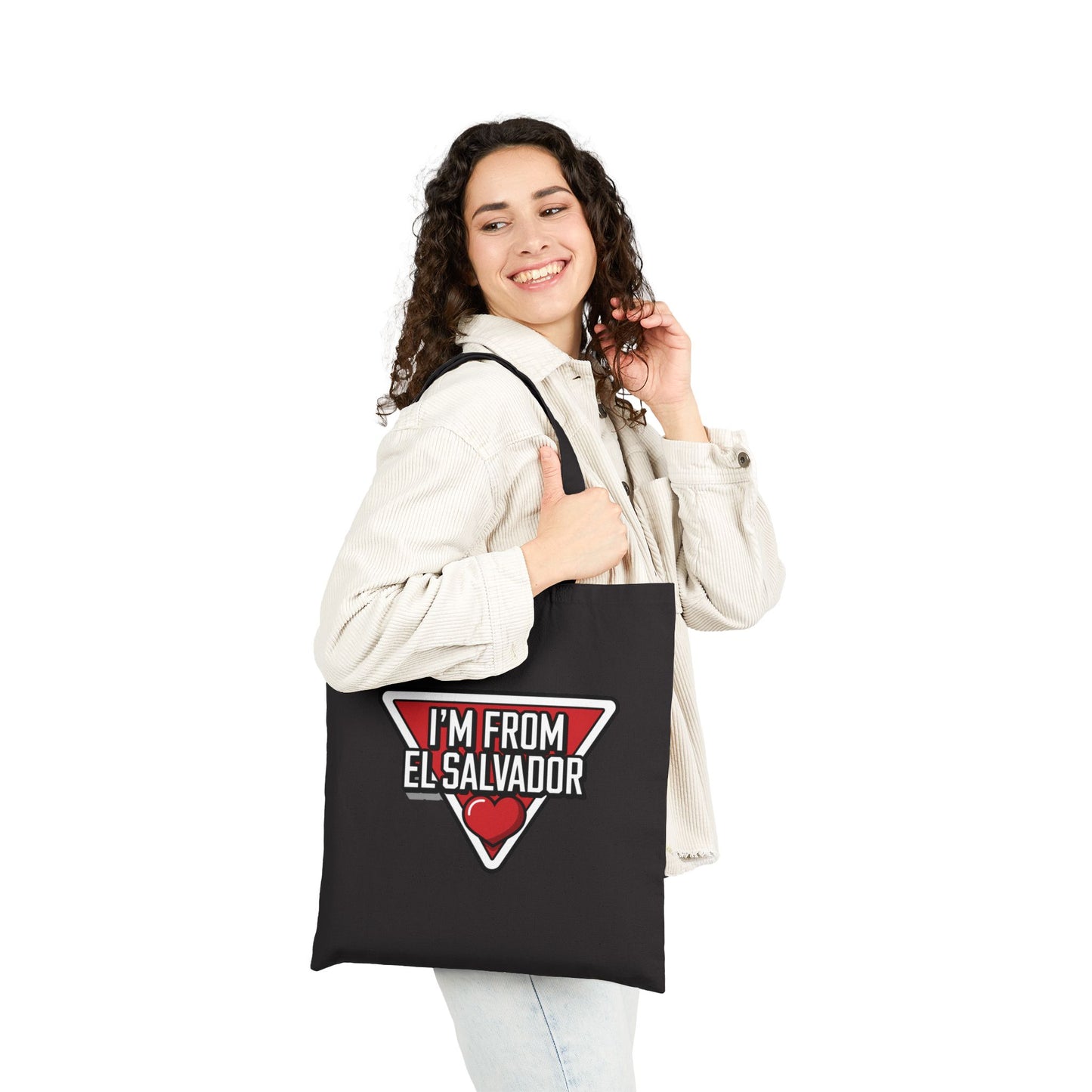 El Salvador Pride Cotton Canvas Tote Bag, Eco-Friendly Shopper, Great for Travel, Culture Events, Gifts for Friends, Beach Bag