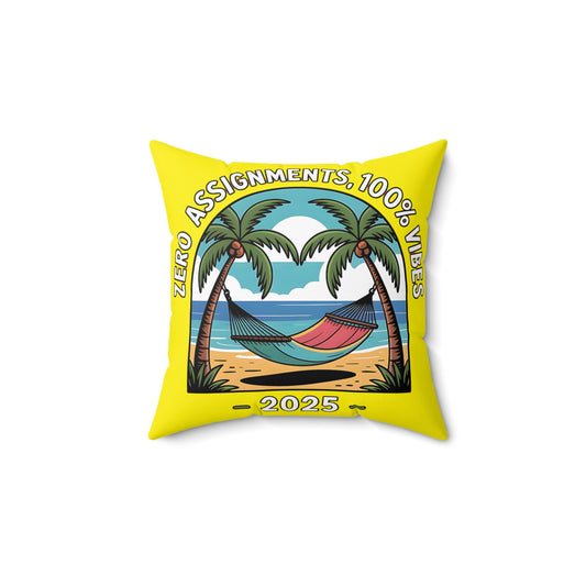 Zero Assignments Beach Vibes Square Pillow - 2025 Tropical Decor