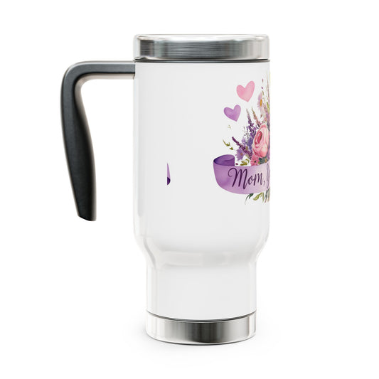Floral Travel Mug for Mom - 14oz Insulated Stainless Steel Coffee Cup