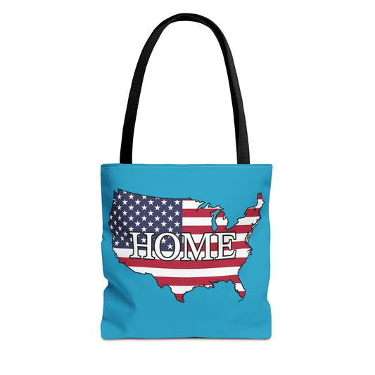 Patriotic Tote Bag, USA Map Home Bag, American Pride Reusable Shopping Bag, Gifts for Homebody, Fourth of July Essentials
