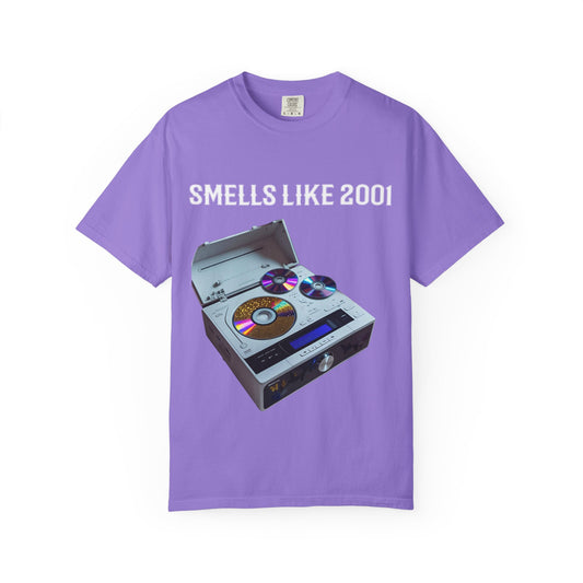 Smells Like 2001 Unisex T-Shirt, Retro Music Shirt, Nostalgic Tee, Gift for Music Lovers, Vintage Style Clothes, 2000s Apparel