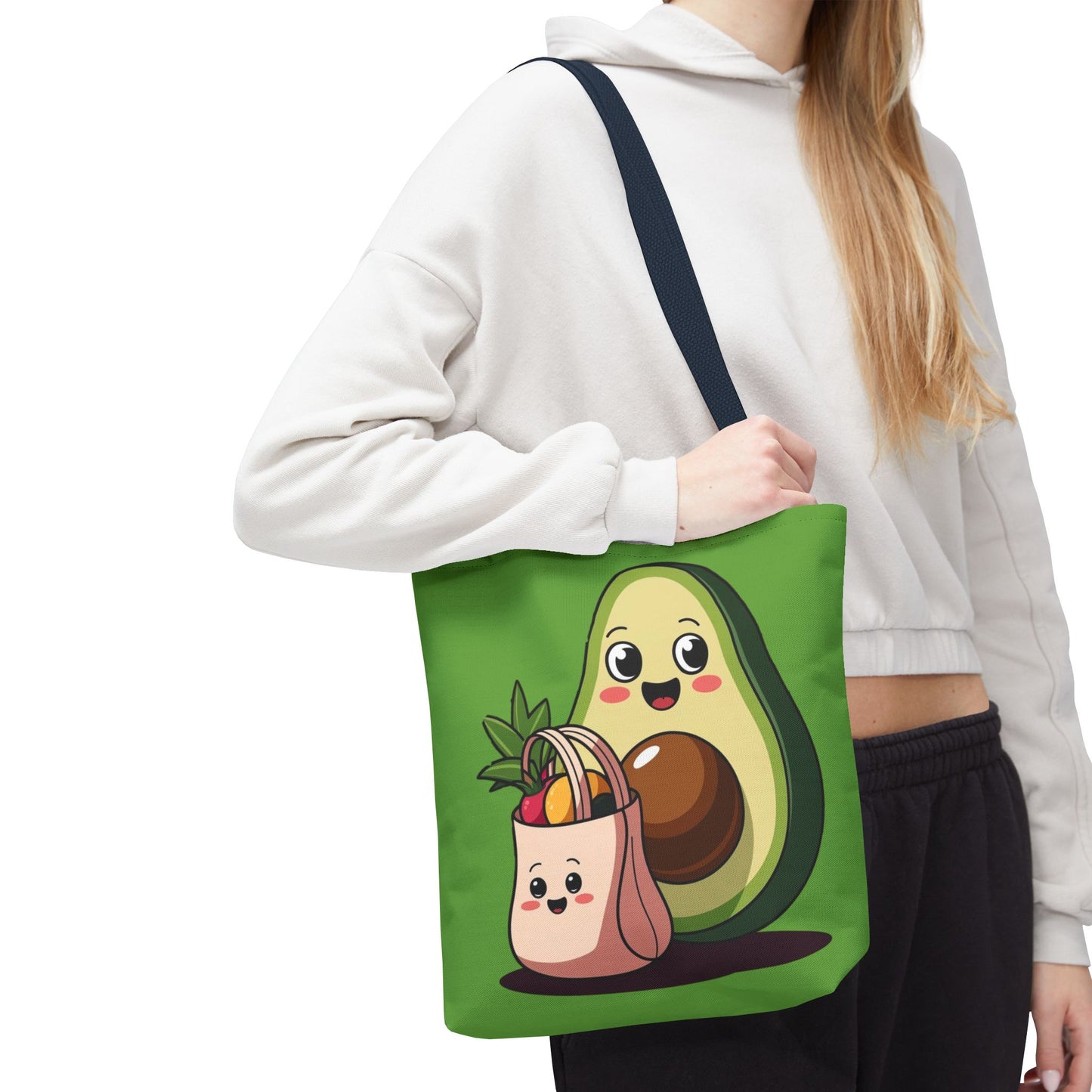 Cute Avocado Tote Bag, Eco-Friendly Shopping, Gift for Foodies, Farmers Market, Fun and Quirky
