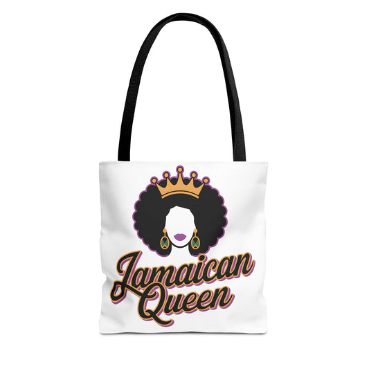 Jamaican Queen Tote Bag - Stylish Canvas Bag for Proud Heritage