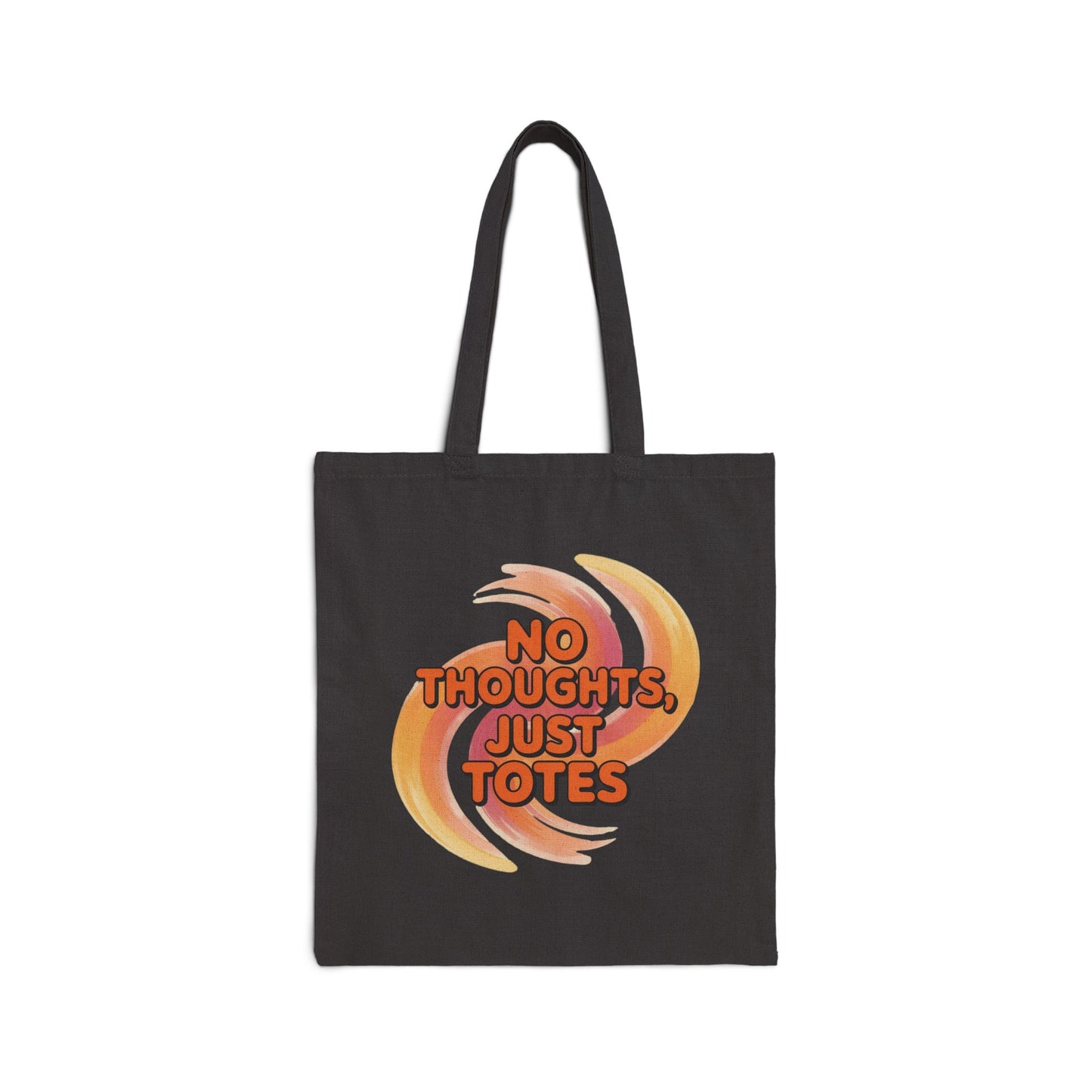 No Thoughts, Just Totes Cotton Canvas Tote Bag | Eco-Friendly Shopping Bag, Gift for Friend, Carryall, Beach Bag, Market Tote