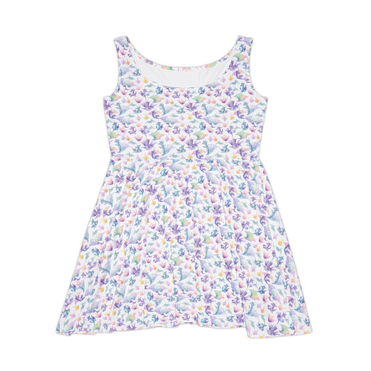 Floral Women's Skater Dress – Perfect for Spring and Summer Celebrations
