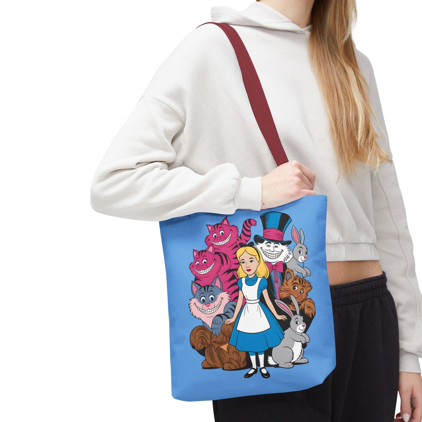 Charming Wonderland Tote Bag | Alice in Wonderland AOP | Fun Gift, Eco-Friendly, Movie Lover, Unique Accessory, Quirky Shopping Bag