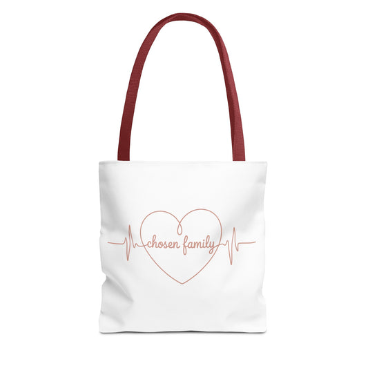 Heartbeat 'Chosen Family' Tote Bag - Perfect Gift for Loved Ones