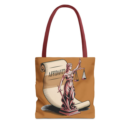 Justice Themed Tote Bag, Legal Tote, Scales of Justice Bag, Law Student Gift, Courtroom Accessory, Legal Professional Bag