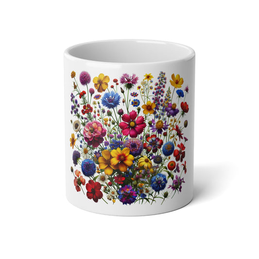 Colorful Floral Jumbo Mug - 20oz Coffee Cup for Nature Lovers
