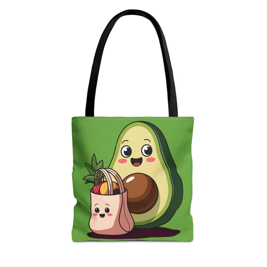 Cute Avocado Tote Bag, Eco-Friendly Shopping, Gift for Foodies, Farmers Market, Fun and Quirky