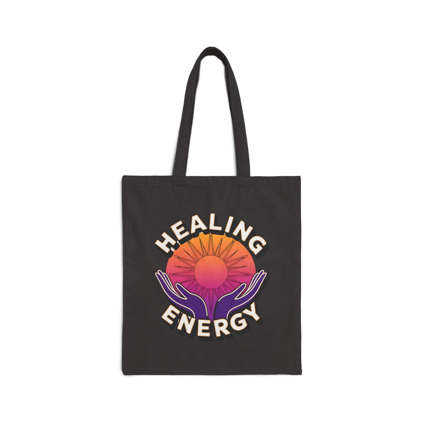 Healing Energy Tote Bag | Eco-Friendly Shopper, Yoga Bag, Gift for Wellness, Nature Lover, Conscious Living