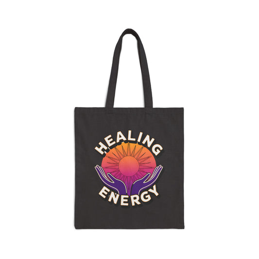 Healing Energy Tote Bag | Eco-Friendly Shopper, Yoga Bag, Gift for Wellness, Nature Lover, Conscious Living
