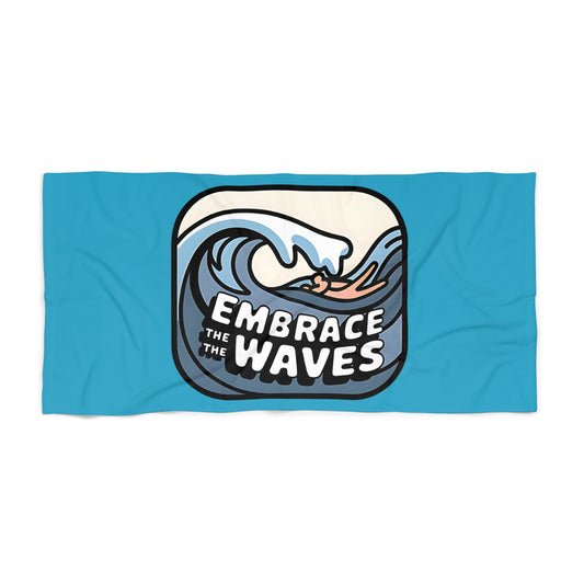 Embrace the Waves Beach Towel | Summer Vibes, Ocean Retreat, Gift for Surfers, Poolside Essential, Beach Day