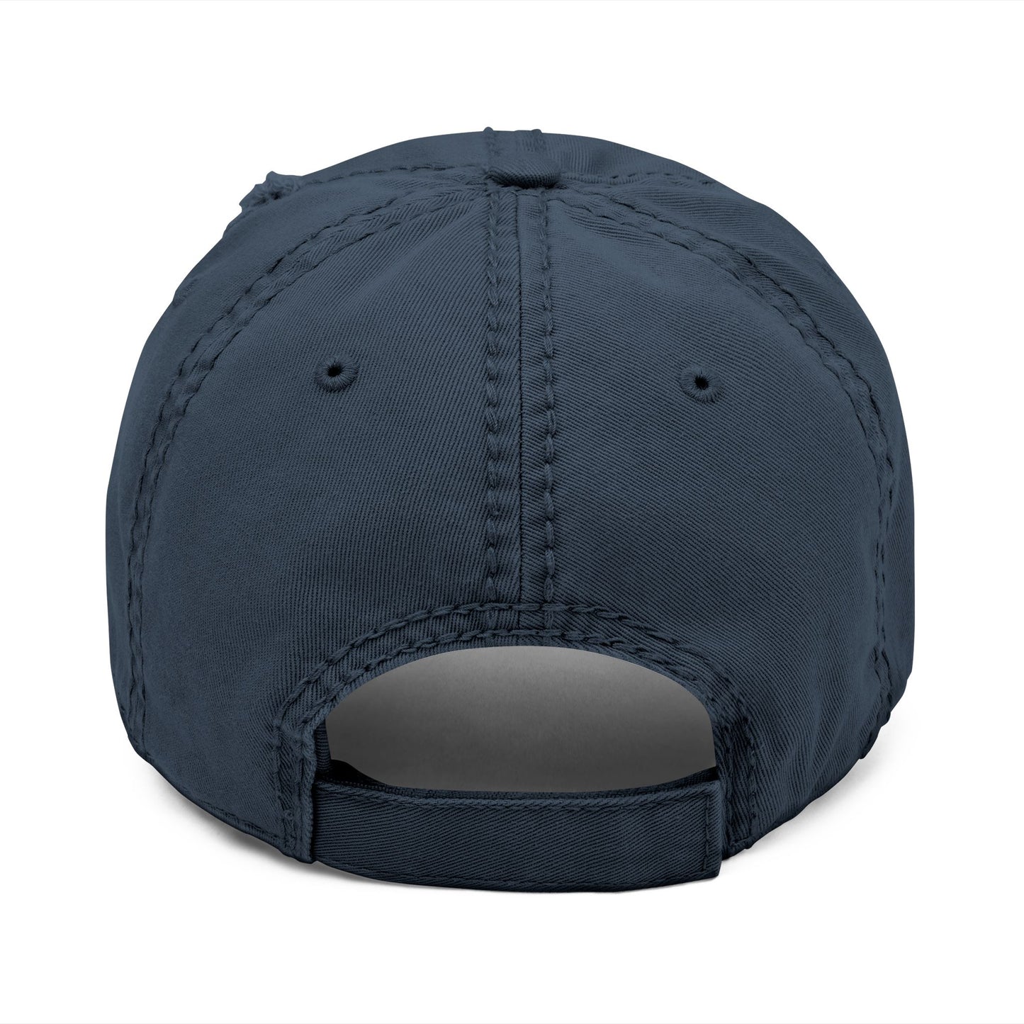 Distressed Dad Hat with Embroidered Colorful Circle - Casual Fashion Accessory